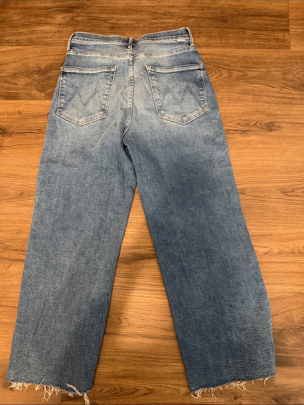 MOTHER Women's Ankle-Cropped Wide Leg Jeans - Light Blue - Picture 2 of 2